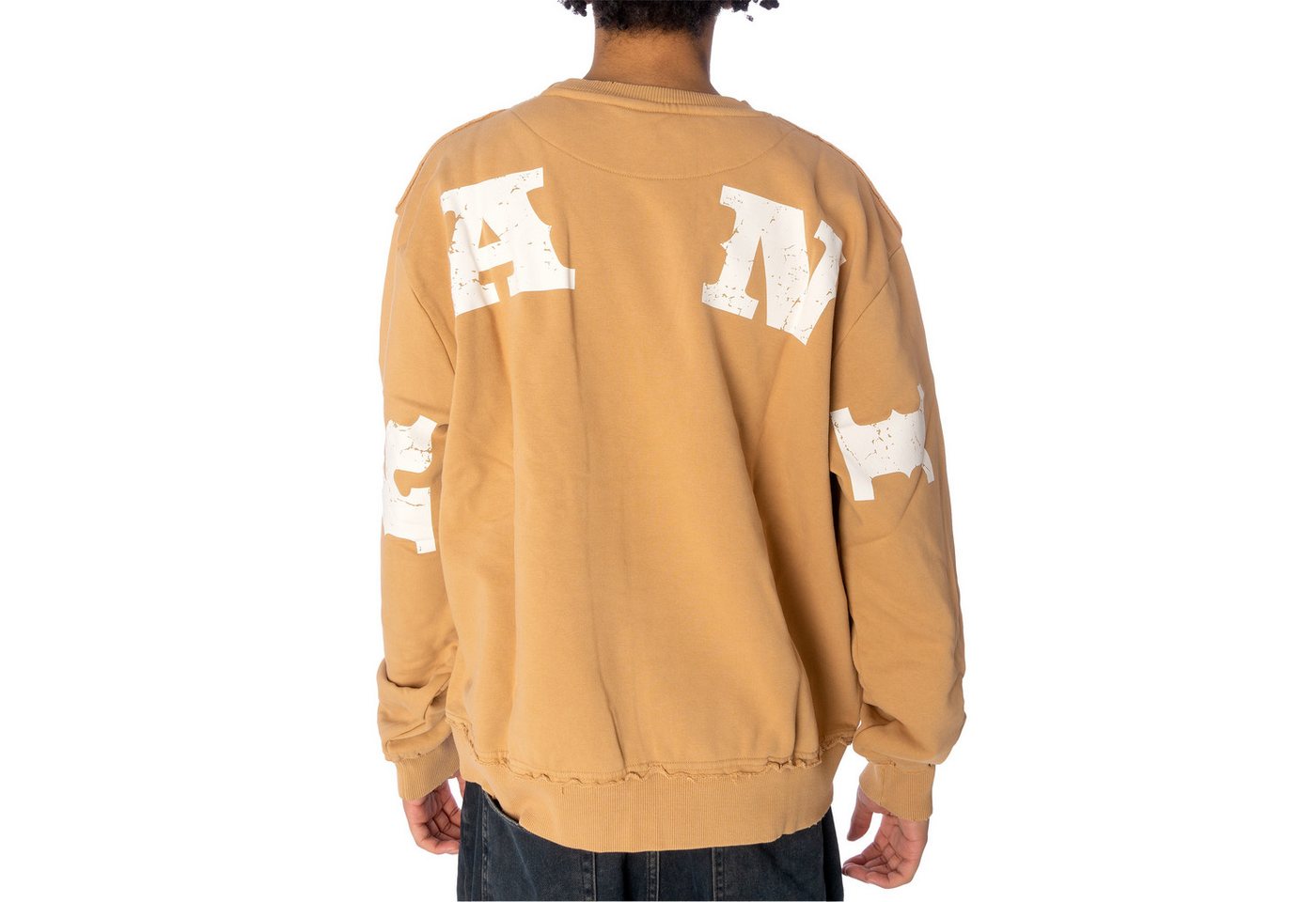 Karl Kani Sweater Karl Kani Distressed Swatpulli Herren Sweater sand (1-tlg) von Karl Kani