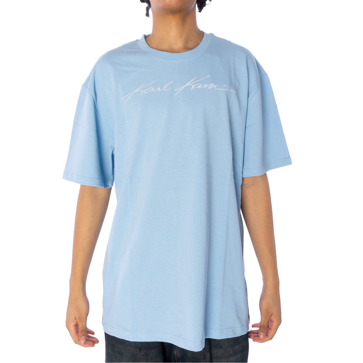 Karl Kani T-Shirt Karl Kani Autoraph Heavy Jersey T-Shirt Herren Shirt light blue (1-tlg) von Karl Kani