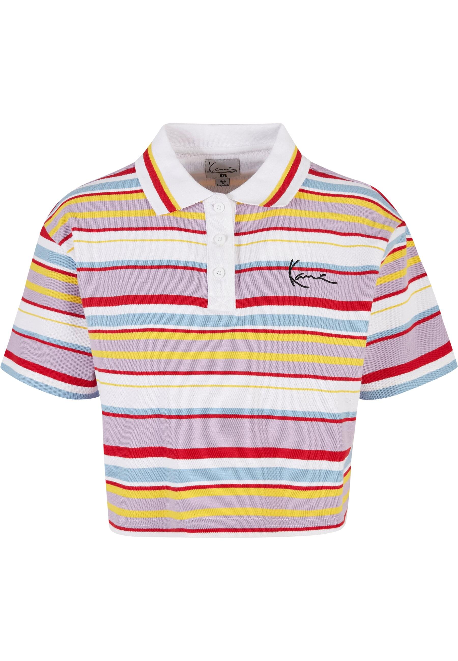 Karl Kani T-Shirt "Karl Kani Damen KW222-058-1 Chest Signature Stripe Polo ShortTee" 1 Stk. tlg. von Karl Kani