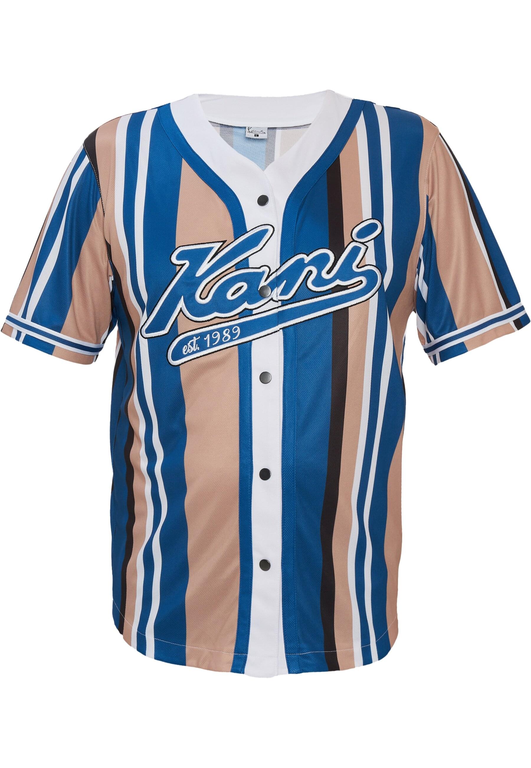 Karl Kani T-Shirt "Karl Kani Herren KM232-010-2 KK Varsity Striped Baseball Shirt", 1 Stk. von Karl Kani
