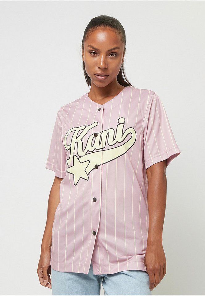 Karl Kani T-Shirt Karl Kani Woven Signature Pinstripe Baseballshirt (1-tlg) von Karl Kani
