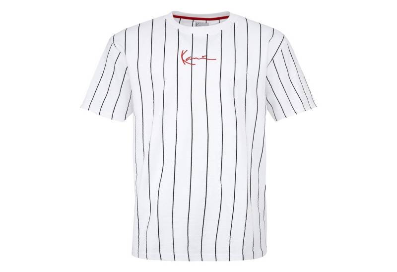 Karl Kani T-Shirt Small Signature Essential PinstripeTee mit eingesticktem Markenschriftzug von Karl Kani