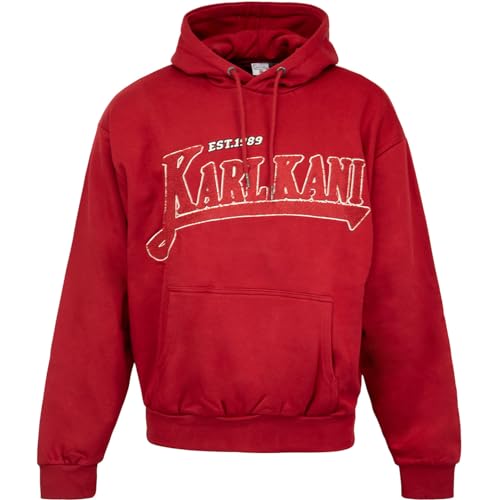 Karl Kani Trekking Oversized Hoody Kapuzenpullover (DE/NL/SE/PL, Alphanumerisch, L, Regular, Regular, Dark red) von Karl Kani