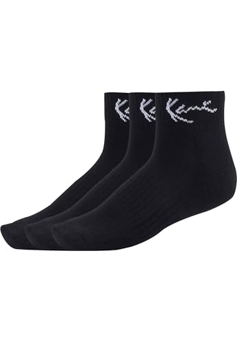 Karl Kani Unisex Gnature Ankle Socks (3Pack) black, 39-42 von Karl Kani