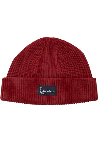 Karl Kani Unisex KA-233-005-1 KK Woven Signature Fisherman Beanie red, one Size von Karl Kani