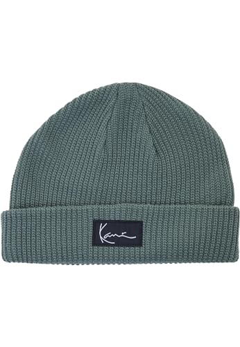 Karl Kani Unisex KA-233-005-3 KK Woven Signature Fisherman Beanie Dusty Green, one Size von Karl Kani