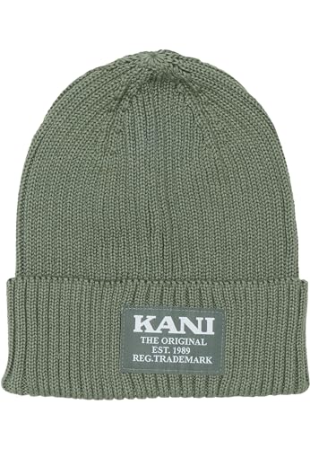 Karl Kani Unisex KA-233-006-3 KK Woven Retro Classic Beanie one Size Dusty Green von Karl Kani