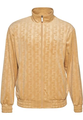 Karl Kani Unisex KU234-002-1 KK Chest Signature Monogram Velvet Jacket Sand, M von Karl Kani