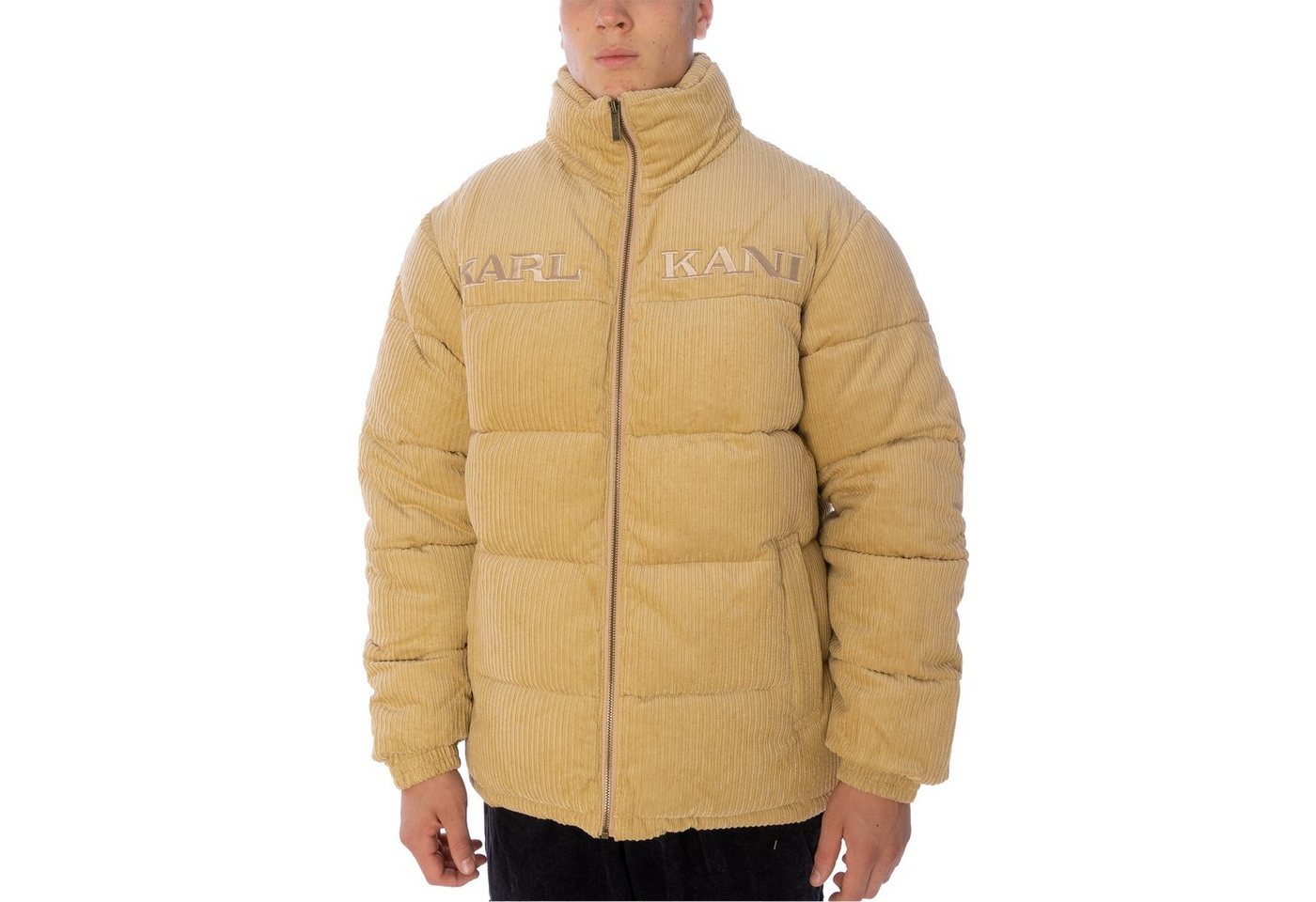 Karl Kani Winterjacke Karl Kani Retro Corduroy Puffer Jacke Herren Winterjacke sand (1-St) von Karl Kani