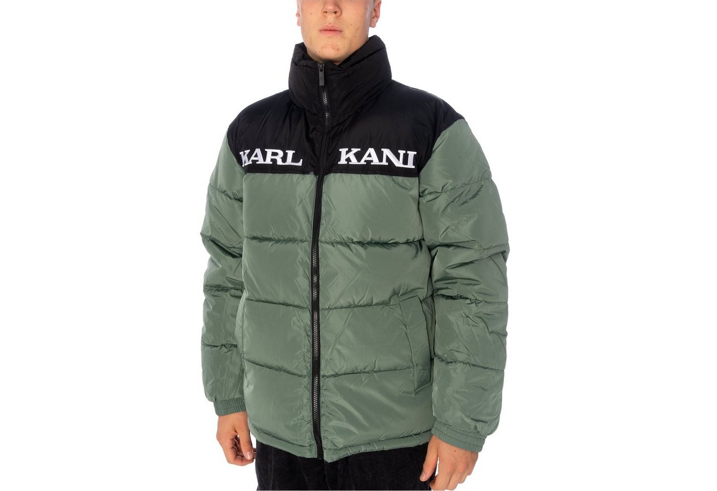 Karl Kani Winterjacke Karl Kani Retro Essential Puffer Jacke Herren Winterjacke dusty green (1-St) von Karl Kani