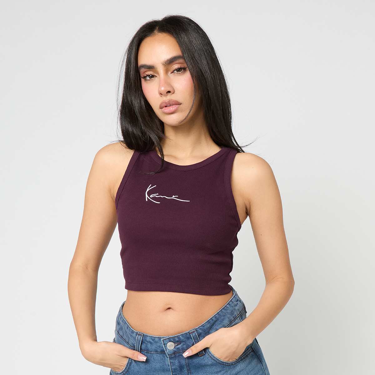 Small Signature Essential Racer Rib Top von Karl Kani