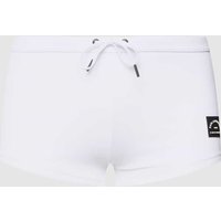 Karl Lagerfeld Beachwear Badehose mit Label-Patch in Weiss, Größe M von Karl Lagerfeld Beachwear