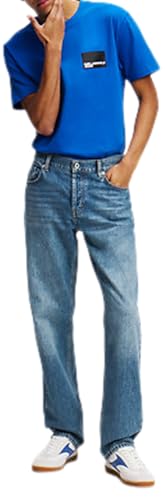 Karl Lagerfeld Jeans Herren Gerade Denim Gerades Bein, Blau, 3232 von KARL LAGERFELD JEANS