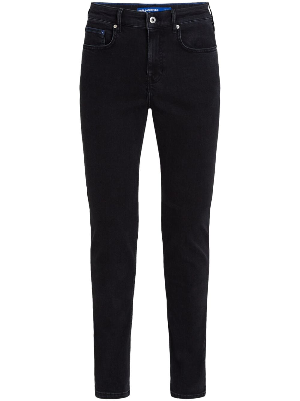 Karl Lagerfeld Jeans Skinny-Jeans mit Logo-Applikation - Schwarz von Karl Lagerfeld Jeans