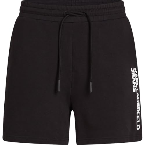 Karl Lagerfeld Jeans Text Logo Sweatshort, Men, Black, Shorts von Karl Lagerfeld Jeans