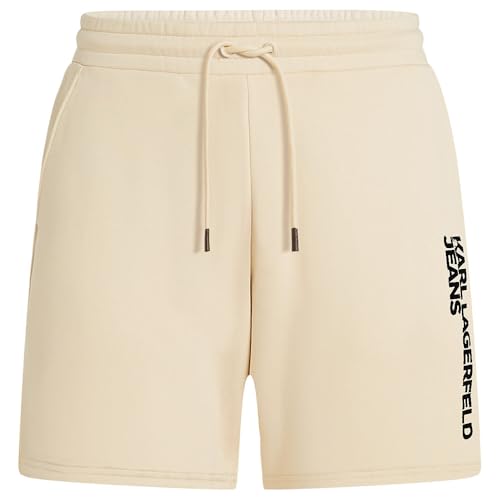 Karl Lagerfeld Jeans Herren Essential Logo Sweatshort Normale Passform, Braun, M von KARL LAGERFELD JEANS
