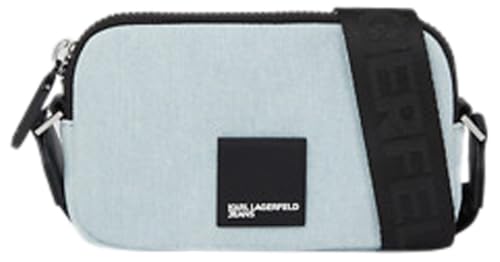 Karl Lagerfeld Jeans Damen Box Logo Mini Camera Bag Denim Blau, One size von KARL LAGERFELD JEANS