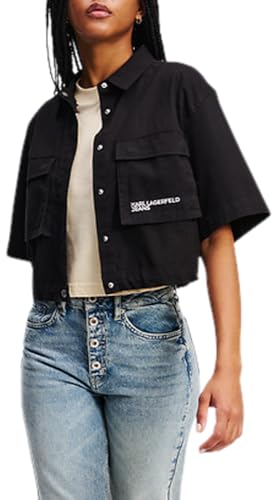 Karl Lagerfeld Jeans Women's Utility Blouse, Black, XS Karl Lagerfeld Jeans Women's Utility Blouse, Black, XS von Karl Lagerfeld Jeans