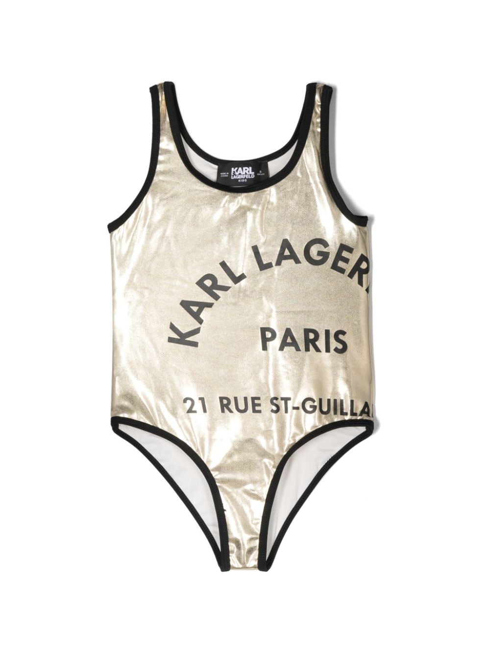 Karl Lagerfeld Kids Badeanzug im Metallic-Look - Gold von Karl Lagerfeld Kids