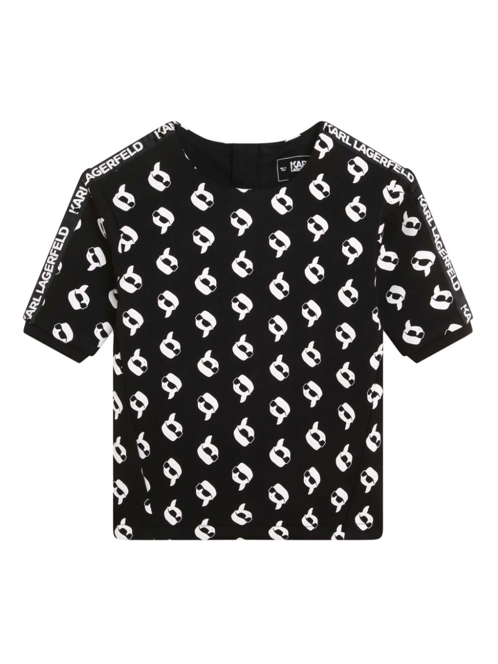 Karl Lagerfeld Kids Kleid mit Ikonik Karl-Motiv - Schwarz von Karl Lagerfeld Kids