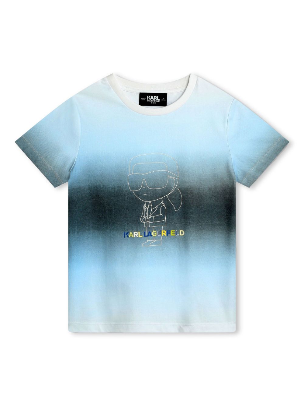 Karl Lagerfeld Kids Ikonik T-Shirt mit Ombré-Effekt - Weiß von Karl Lagerfeld Kids