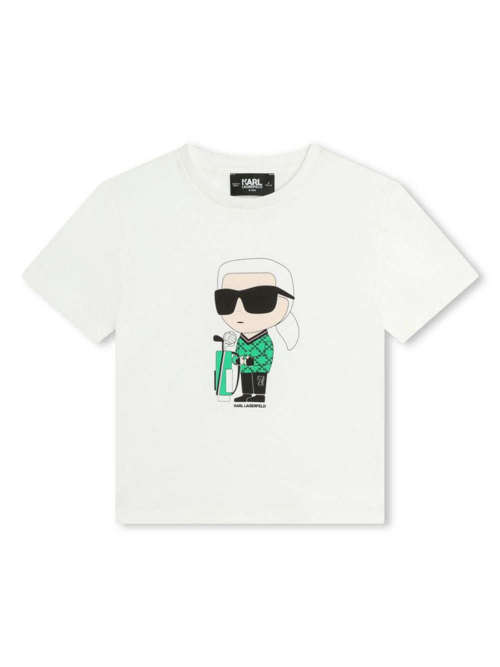 Karl Lagerfeld Kids Ikonik T-Shirt aus Bio-Baumwolle - Weiß von Karl Lagerfeld Kids