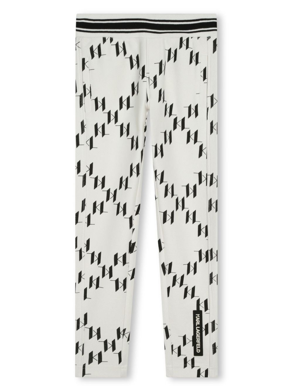 Karl Lagerfeld Kids Jogginghose mit Monogramm-Print - Weiß von Karl Lagerfeld Kids