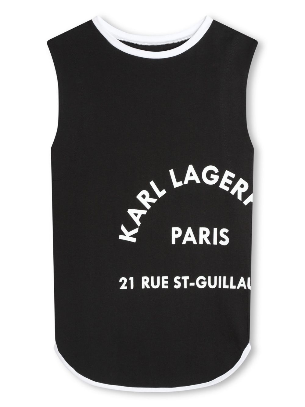 Karl Lagerfeld Kids Kleid aus Bio-Baumwolle mit Logo-Print - Schwarz von Karl Lagerfeld Kids