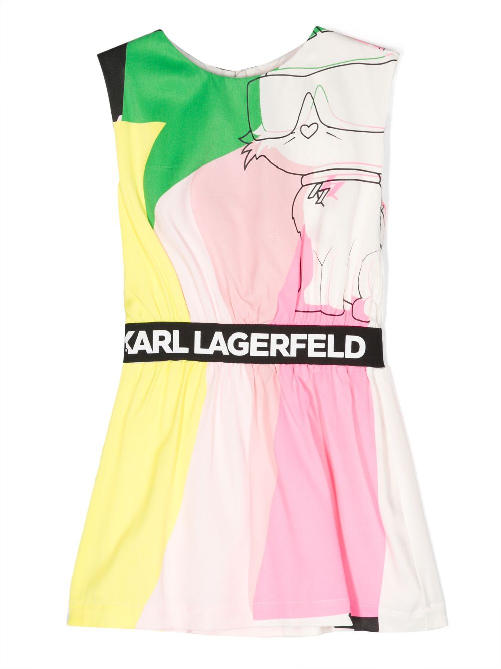 Karl Lagerfeld Kids Kleid in Colour-Block-Optik - Rosa von Karl Lagerfeld Kids