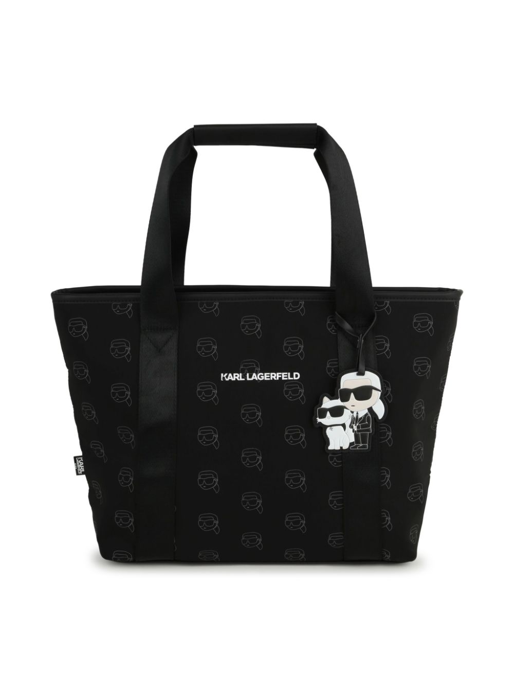 Karl Lagerfeld Kids Shopper aus Canvas mit Logo-Print - Schwarz von Karl Lagerfeld Kids