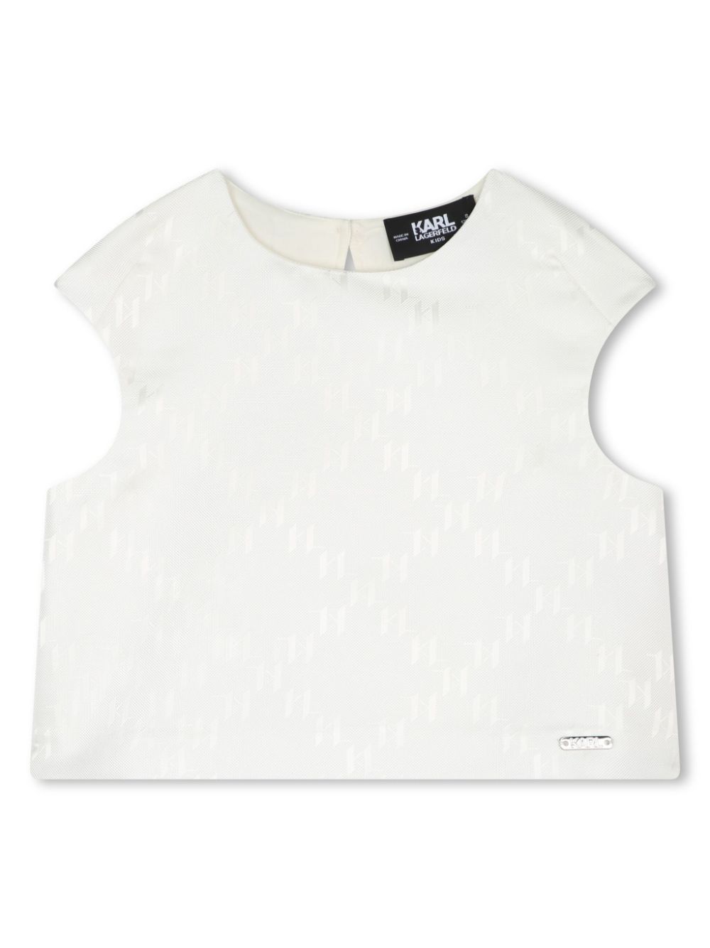 Karl Lagerfeld Kids Top mit Monogrammmuster - Weiß von Karl Lagerfeld Kids