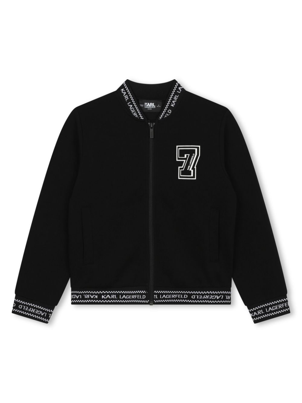 Karl Lagerfeld Kids Bomberjacke mit Logo-Print - Schwarz von Karl Lagerfeld Kids