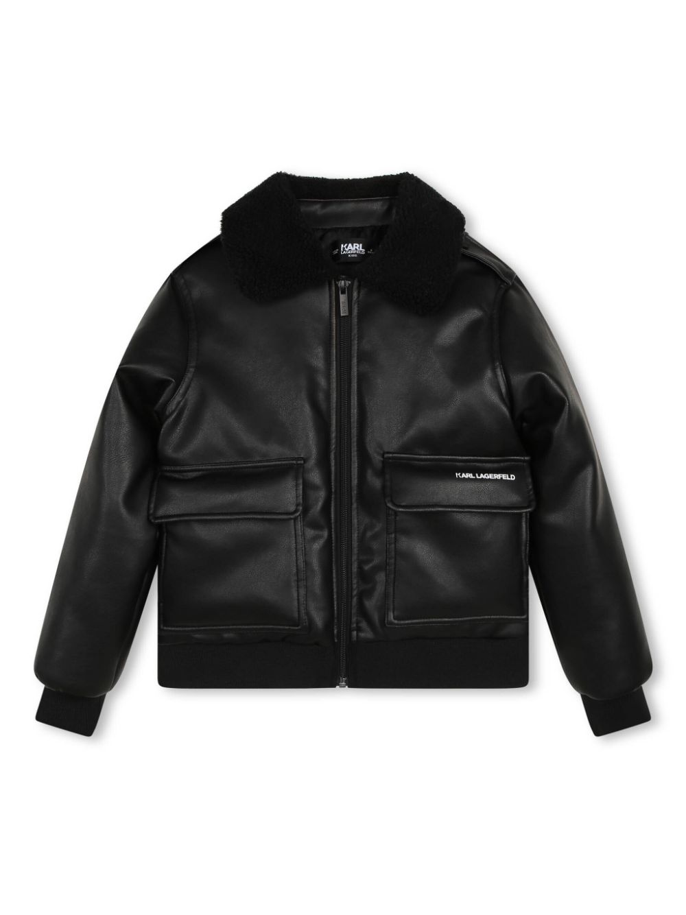 Karl Lagerfeld Kids Bomberjacke mit Logo-Print - Schwarz von Karl Lagerfeld Kids