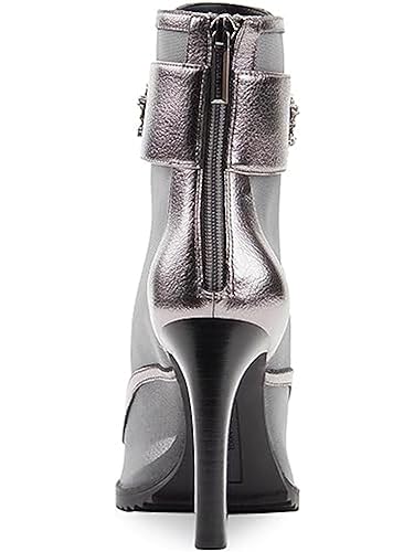 Karl Lagerfeld Paris Damen Blayze Mode-Stiefel, Silber, 36.5 EU von KARL LAGERFELD