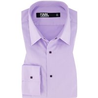 KARL LAGERFELD Herren Hemd violett Baumwoll-Stretch von Karl Lagerfeld