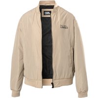 KARL LAGERFELD Herren Blouson beige Mikrofaser unifarben von Karl Lagerfeld