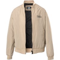 KARL LAGERFELD Herren Blouson beige Mikrofaser unifarben von Karl Lagerfeld