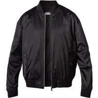 KARL LAGERFELD Herren Blouson schwarz Mikrofaser unifarben von Karl Lagerfeld