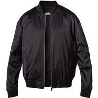 KARL LAGERFELD Herren Blouson schwarz Mikrofaser unifarben von Karl Lagerfeld