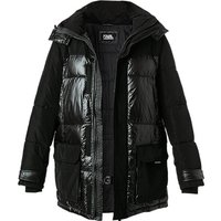 KARL LAGERFELD Herren Daunenparka schwarz Mikrofaser unifarben von Karl Lagerfeld