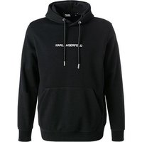 KARL LAGERFELD Herren Hoodie schwarz Baumwolle Logo und Motiv von Karl Lagerfeld