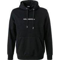 KARL LAGERFELD Herren Hoodie schwarz Baumwolle Logo und Motiv von Karl Lagerfeld