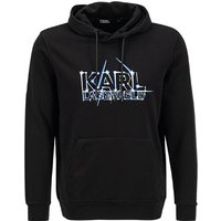 KARL LAGERFELD Herren Hoodie schwarz Baumwolle unifarben von Karl Lagerfeld