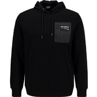 KARL LAGERFELD Herren Hoodie schwarz Baumwolle unifarben von Karl Lagerfeld