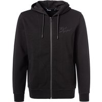 KARL LAGERFELD Herren Hoodie schwarz Baumwolle unifarben von Karl Lagerfeld