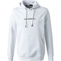 KARL LAGERFELD Herren Hoodie weiß Baumwolle Logo und Motiv von Karl Lagerfeld