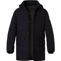 KARL LAGERFELD Herren Parka schwarz Mikrofaser unifarben von Karl Lagerfeld