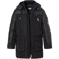KARL LAGERFELD Herren Parka schwarz Mikrofaser von Karl Lagerfeld