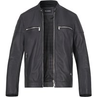 KARL LAGERFELD Herren Lederjacke schwarz Leder unifarben von Karl Lagerfeld