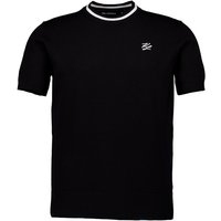 KARL LAGERFELD Herren Kurzarmpullover schwarz unifarben von Karl Lagerfeld